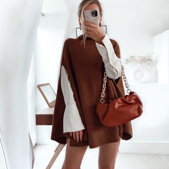 Zara knit turtleneck cape - Picture 7 of 16
